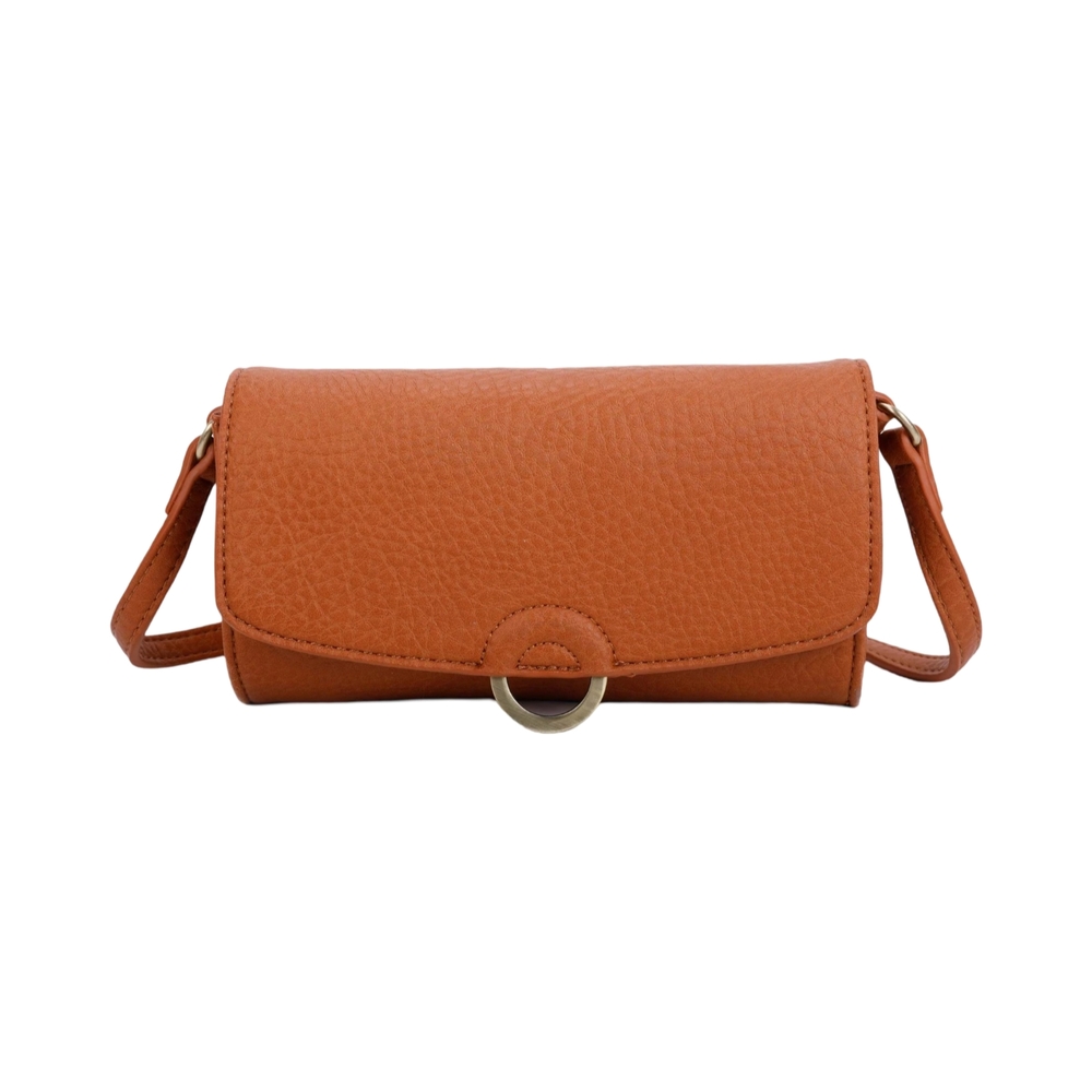 1New Ampere Creations Agnes Wallet Crossbody in Cognac